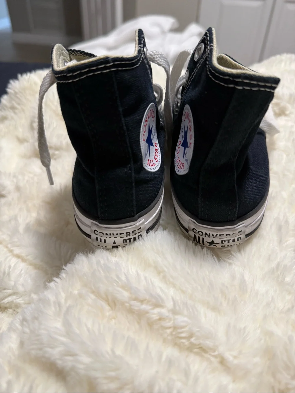 Converse Kids Black and White High-Top Canvas Sneakers